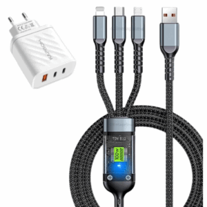 Cabo Usb Turbo 3 Em 1 Para Vários Dispositivos Com Fonte 5.1