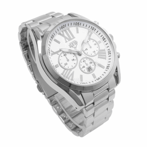 Relógio Feminino Prata Dhp Com Calendário A Prova D'àgua