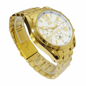 Relógio Feminino Dhp Dourado Com Calendário A Prova D'àgua