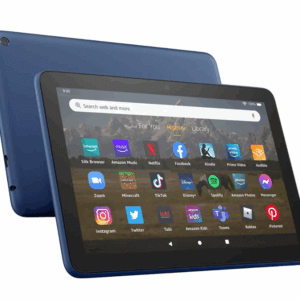Tablet Amazon Fire Hd 8 Azul Capa Película E Fone Bluetooth