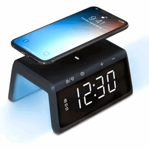 Relógio Carregador Sem Fio 3 Em 1 Celular Fone Smartwatch