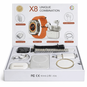 Smartwatch X8 Preto Ultra Preto Kit Completo Com Fone