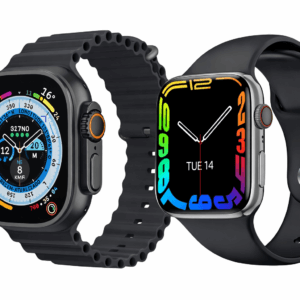 Smartwatch D100 Kit 2 Relógios 7 Pulseiras Fitness Esportivo Preto